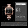 SKMEI 1369 Fashion Men Digital Wrist Watch Rectangle Double Time Countdown Alarm Waterproof Clock Sport Watches